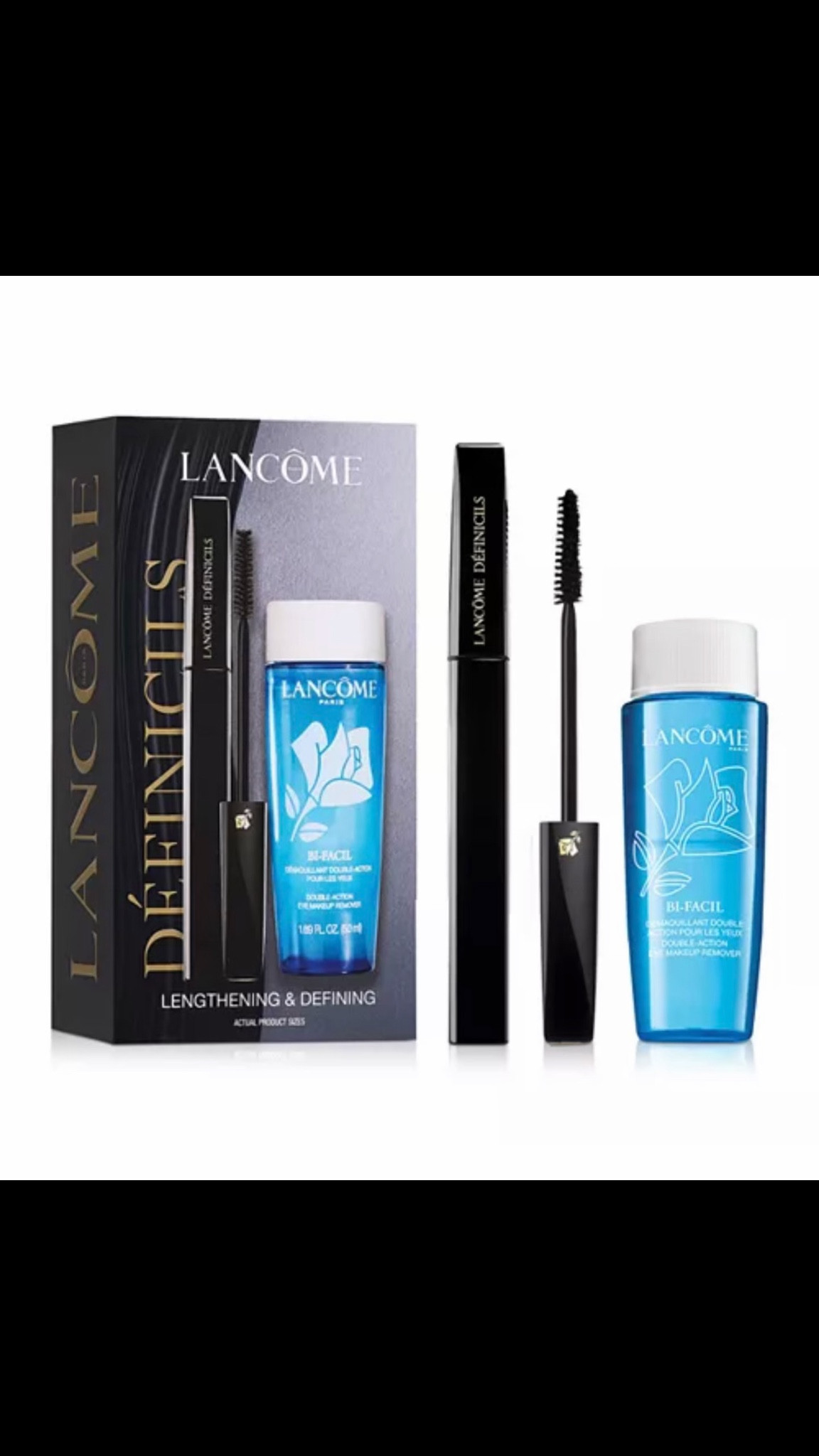Définicils Mascara & Bi Facil Eye Makeup Remover Gift Set ($48 value)
$25.90 (30% off)
$37.00 Sale ends 7/13/26
GIFT WITH $42.50 Lancôme purchase. 

Too soon to buy? Love ‘❤️’ this post in my shop to get a price drop notification. 

🔗https://bit.ly/RBHOUSEWIFE
RealBoringHousewife on the LTK

#LTKSaleAlert #LTKBeauty