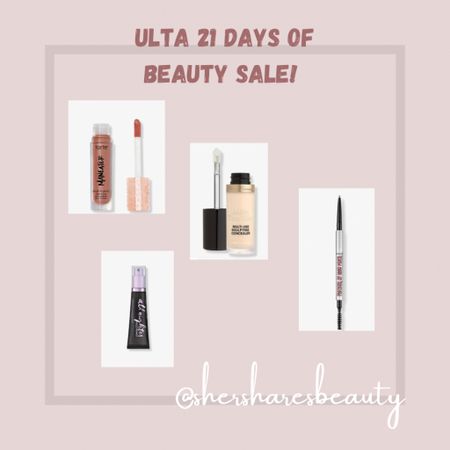 Ulta 21 Days of Beauty Sale! Great steals today on the Super Sunday Beauty Steals day! Lancome, Tarte, Morphe, Urban Decay, Benefit, ABH, Kylie, Smashbox, Kopari Beauty, Tula and more! 

#LTKsalealert #LTKbeauty