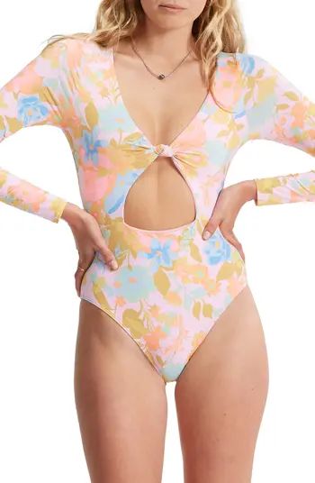 Pick Me Up Long Sleeve One-Piece Rashguard Swimsuit | Nordstrom