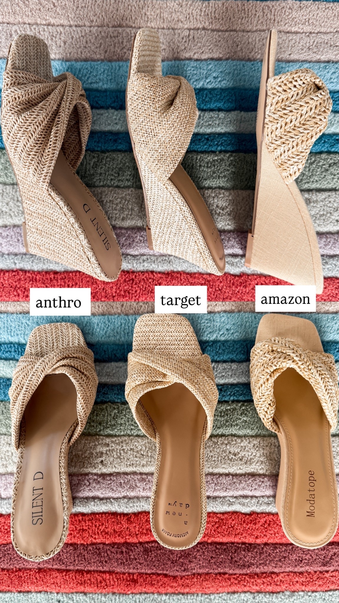 Three great neautral raffia wedge options. I find them all true to size  

#LTKSaleAlert #LTKOver40