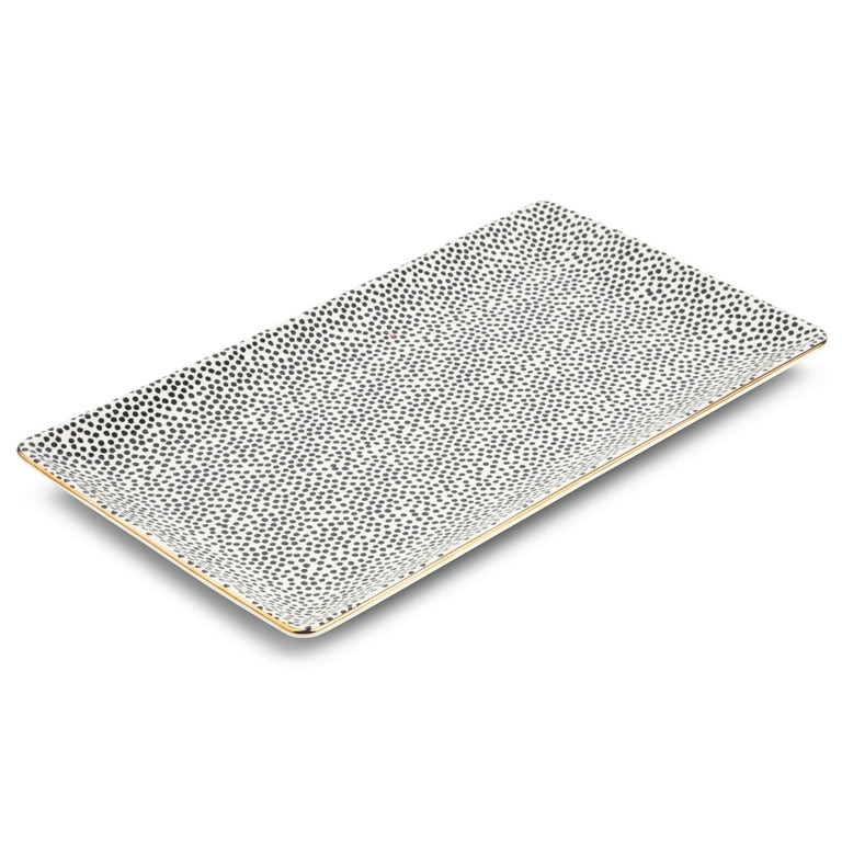 Thyme & Table Stoneware Rectangular Serve Platter, Dot | Walmart (US)