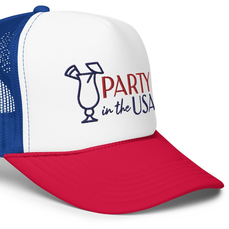 PARTY in the USA || Fourth of July 4th of july red white and blue Foam trucker hat | Etsy (US)