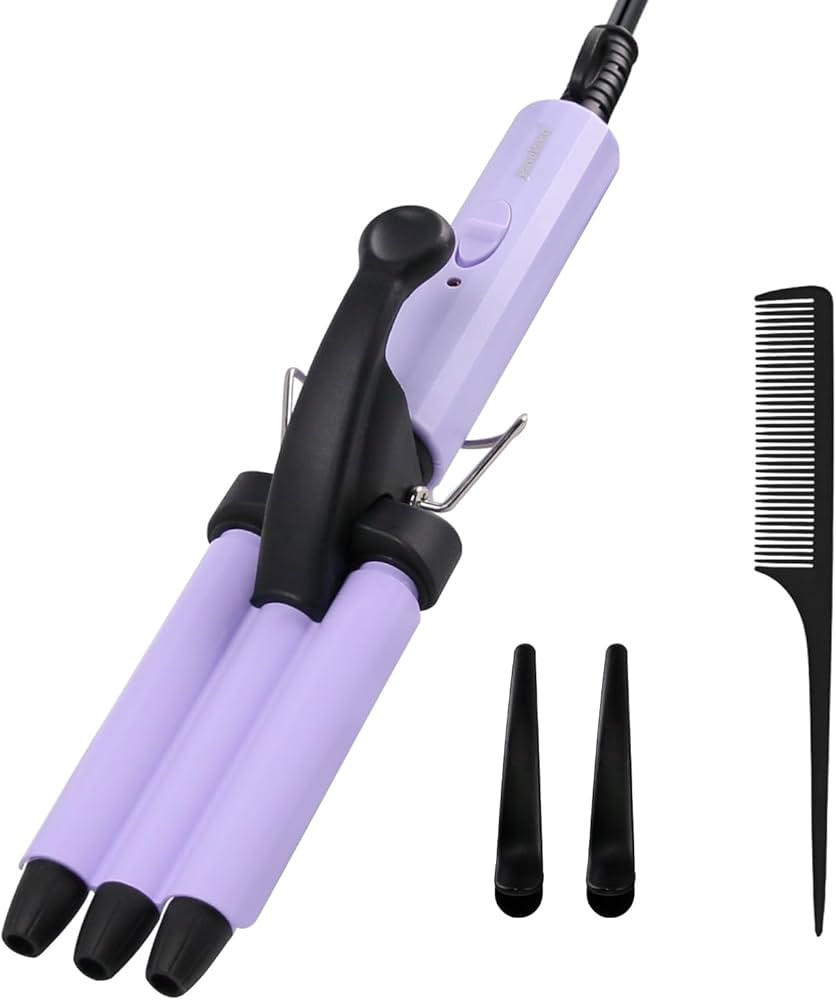 Mini Hair Crimper, janelove 1/2 Inch Beach Waves Curling Iron, Hair Waver for Short & Medium Hair... | Amazon (US)