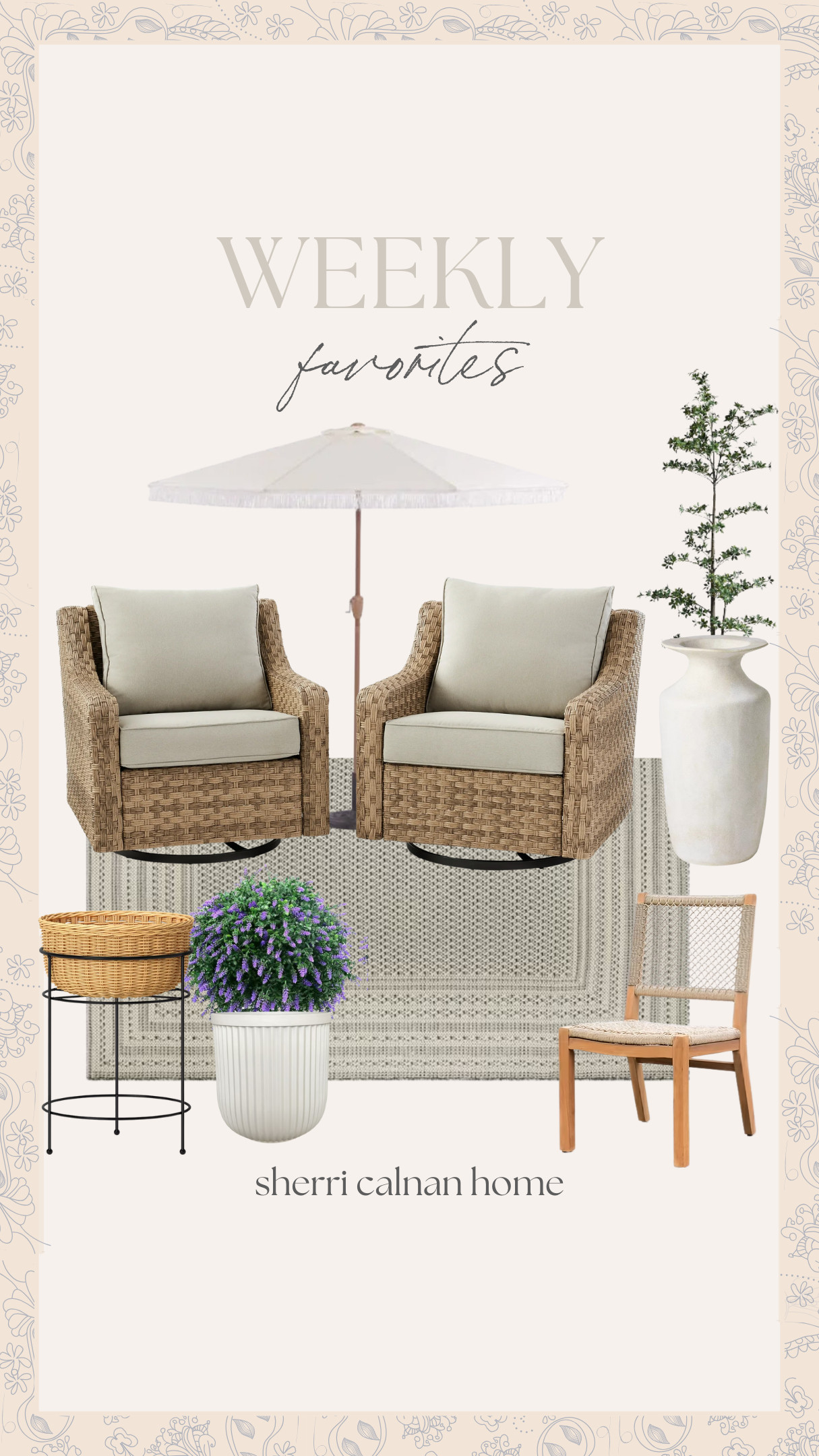 Weekly Favorites

patio furniture, walmart patio, patio chairs, woven patio chairs, artificial plants, faux plants, flower pots, outdoor rug, sherri calnan home 

 

#LTKSeasonal #LTKHome #LTKSaleAlert