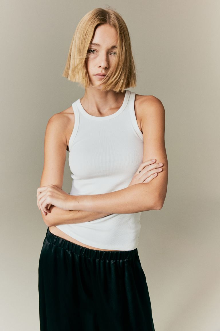 Ribbed vest top | H&M (UK, MY, IN, SG, PH, TW, HK)
