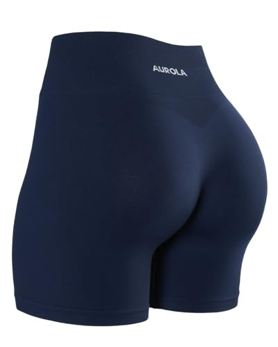 AUROLA No Scrunch Dream Shorts for Women,Seamless Workout Soft Smooth Fashion Everyday Casual Shorts,Naval Academy,L | Amazon (US)