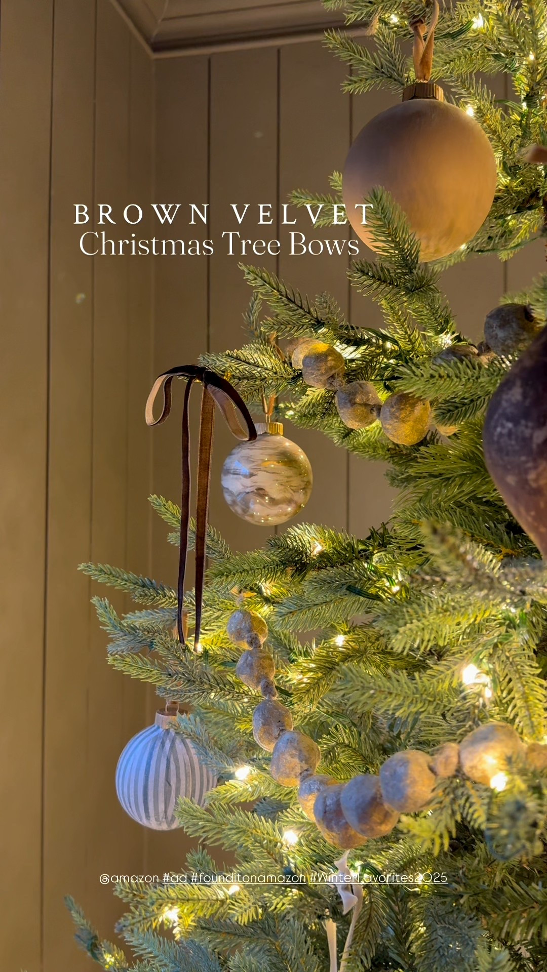 @amazon #ad #founditonamazon #WinterFavorites2025
Amazon Finds | Christmas decor | Christmas tree | Christmas tree bows | brown velvet ribbon 

#LTKHome #LTKHoliday #LTKSaleAlert