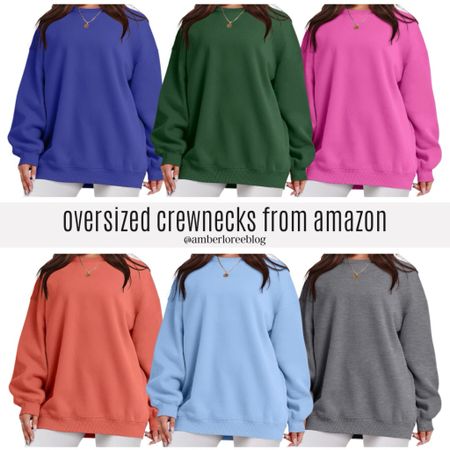 Oversized crewnecks from Amazon, tons of colors available! 

#LTKsalealert #LTKSeasonal #LTKmidsize