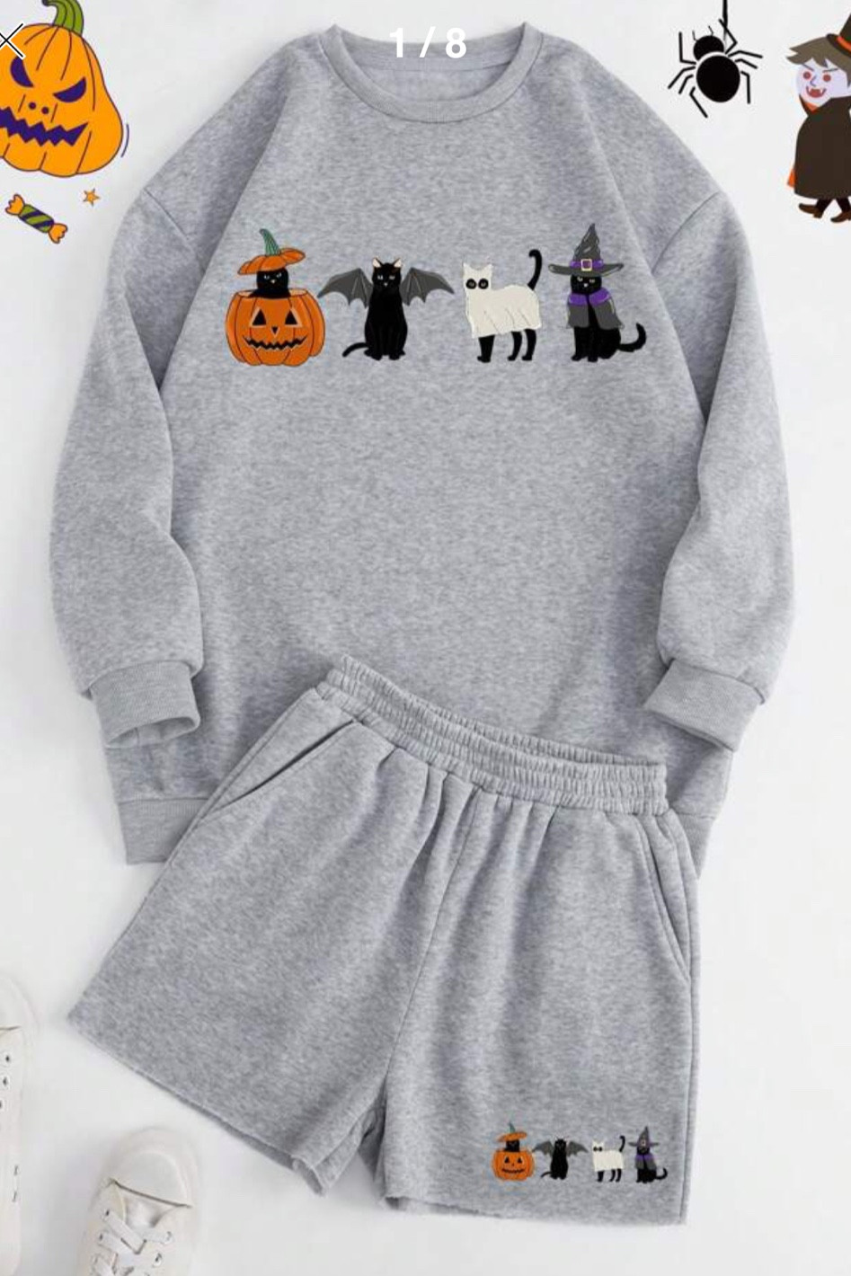 Cute Halloween sweatshirt and shorts to wear for fall from SheIn

#LTKSale #LTKSeasonal #LTKfindsunder50