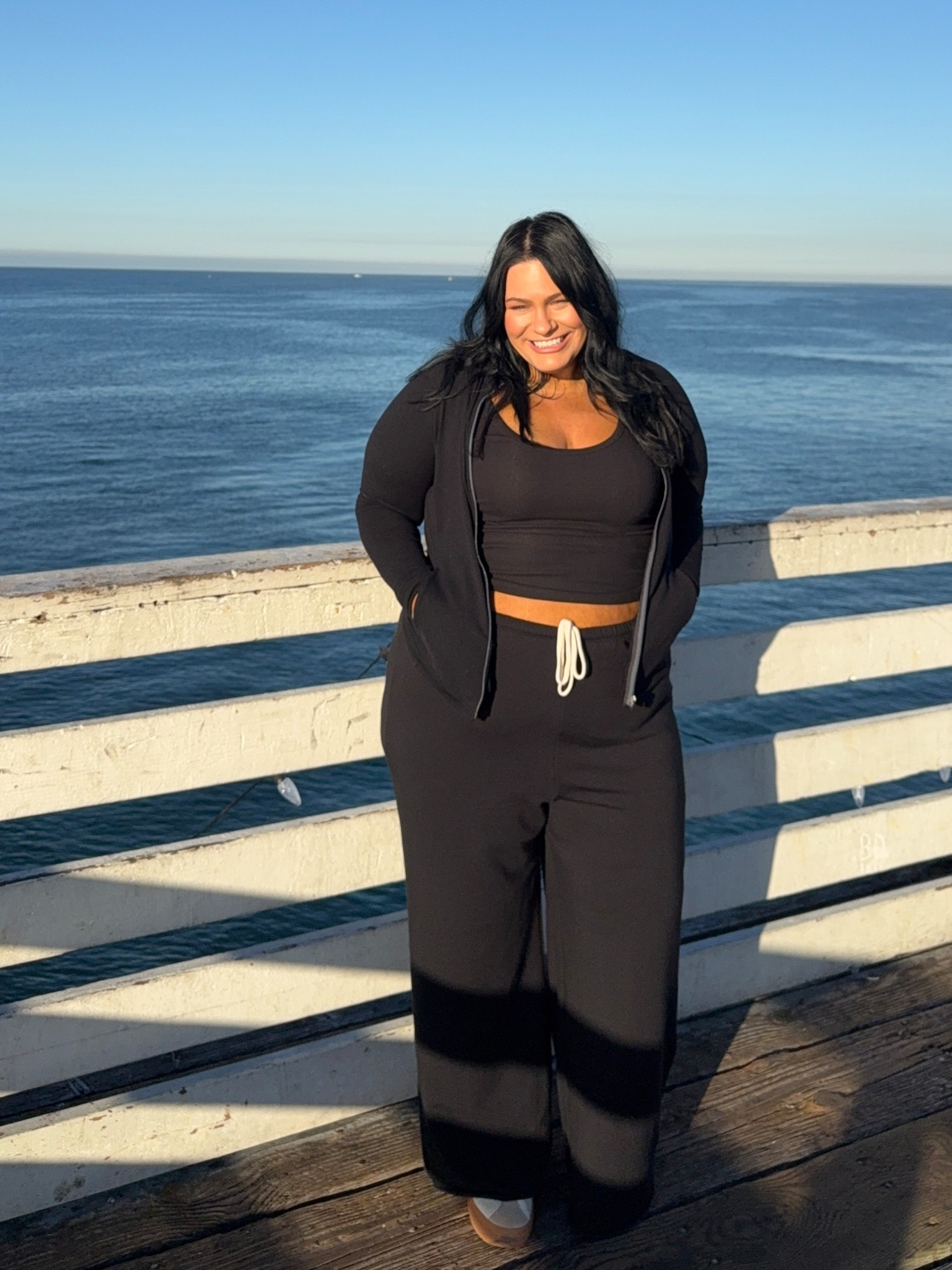 Wearing XL in top and bottoms 5’6” size 16/18 