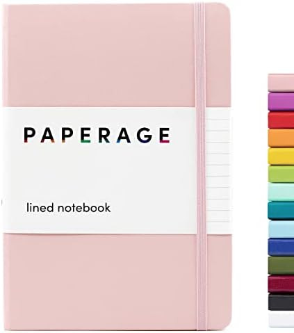 PAPERAGE Lined Journal Notebook, (Blush), 160 Pages, Medium 5.7 inches x 8 inches - 100 GSM Thick... | Amazon (US)