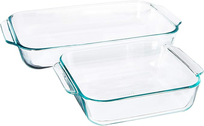 Pyrex Clear Glass Baking Dishes Set – Models 233 (3-Qt) Rectangular and 222 (2-Qt) Square – G... | Amazon (US)