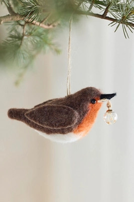 Robin + Bauble Felt Critter Ornament | Terrain