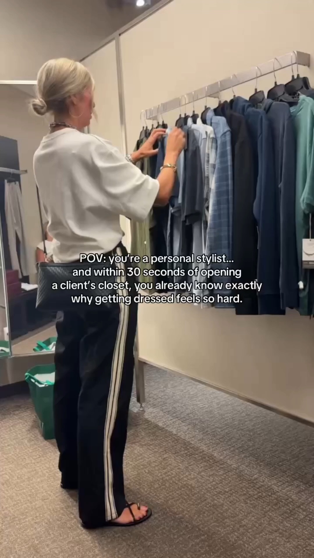 POV: You’ve been inside enough closets to know that it usually takes about 30 seconds to see what’s making getting dressed so hard. 😂

It’s rarely that she needs more clothes.

It’s the pieces that almost work. The proportions that feel just a little off. The things she bought because she loved them—but never figured out how to wear. And a closet full of perfectly good pieces that don’t actually work together.

We see some version of this in closets all. the. time.

And the best part of our job? Watching the moment it all starts to click—and suddenly she can see outfits where she used to see overwhelm. 🤍