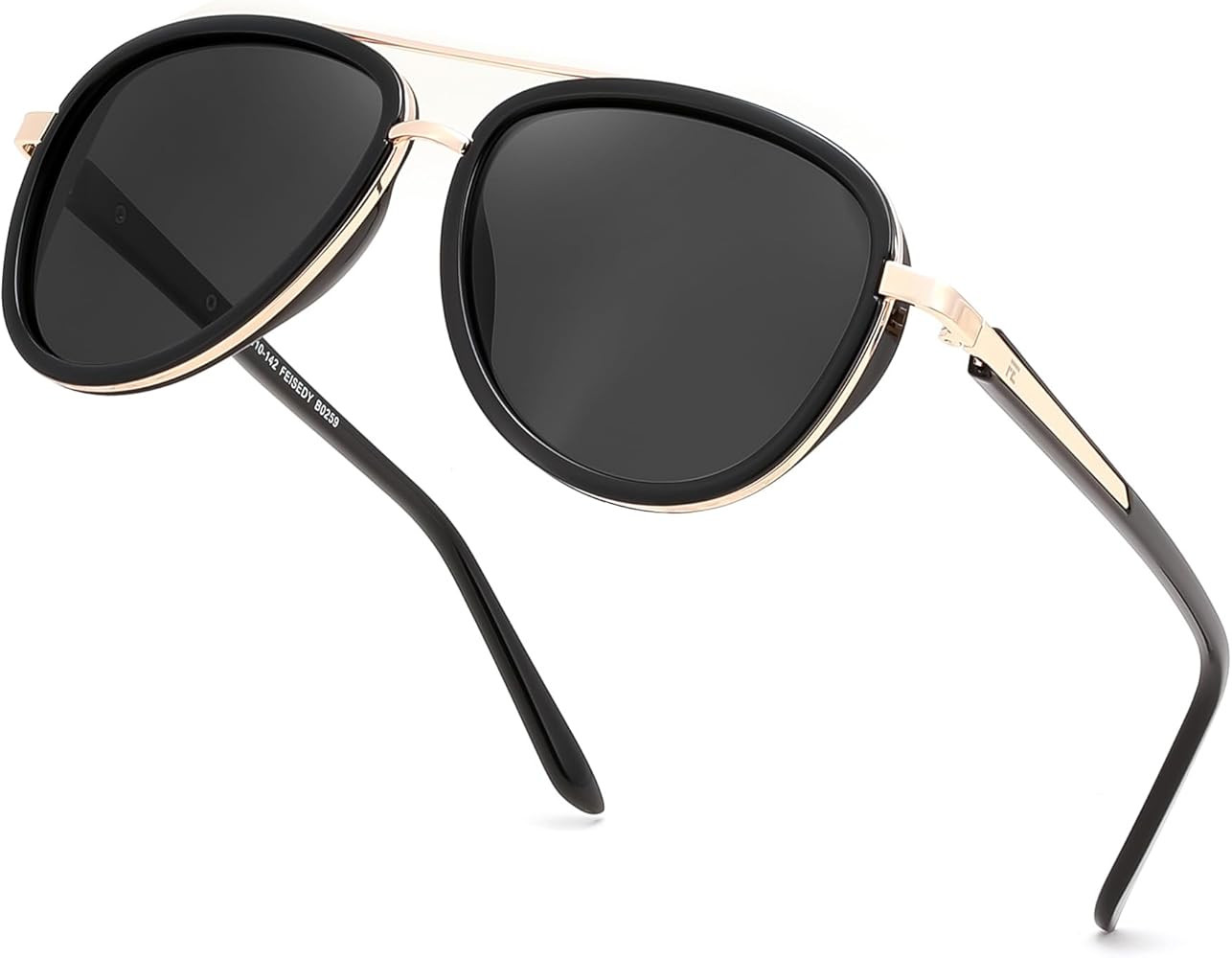 FEISEDY Retro Polarized Aviator Sunglasses for Women Men Vintage Square Sunglass With Classic Sty... | Amazon (US)