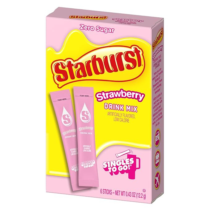 Starburst Singles To Go Powdered Drink Mix, All Pink Strawberry, 3 Boxes with 6 Packets Each - 18... | Amazon (US)