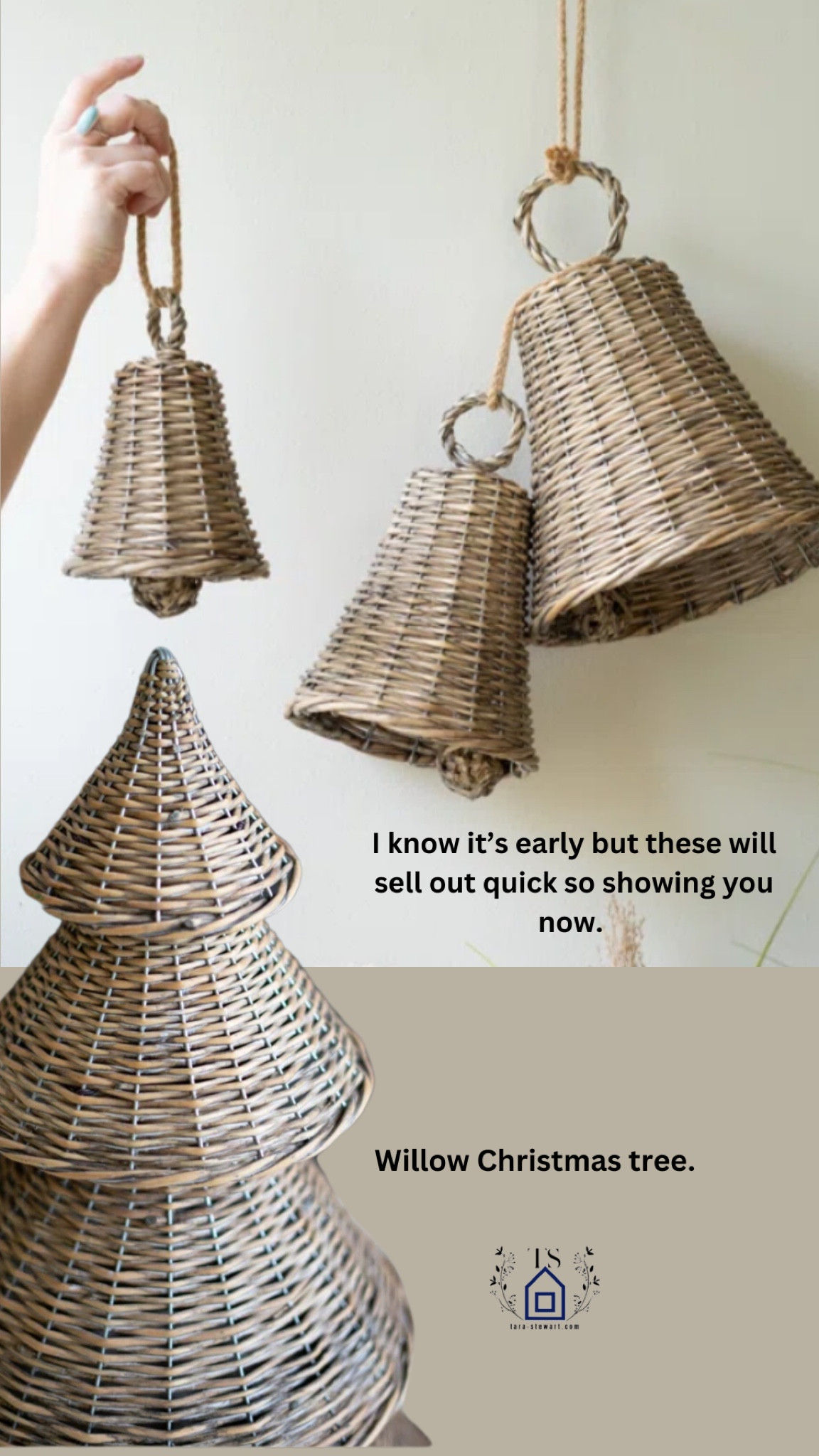 Willow Christmas trees and willow bells add a rustic and textured element to your Christmas collection. These will sell out super fast!

#LTKSeasonal #LTKHome #LTKFallSale