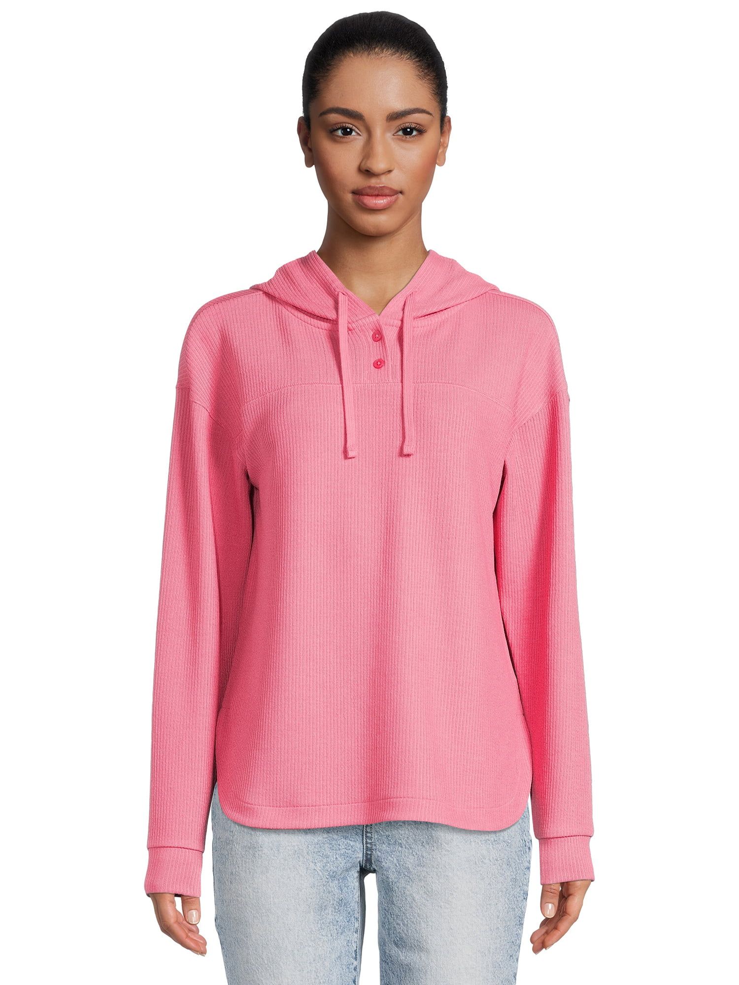 Time and Tru Women's Rib Tunic Hoodie | Walmart (US)