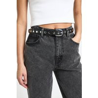boohoo Women's Studded Western Belt in Black | Size: Medium/Large | Boohoo.com (UK & IE)