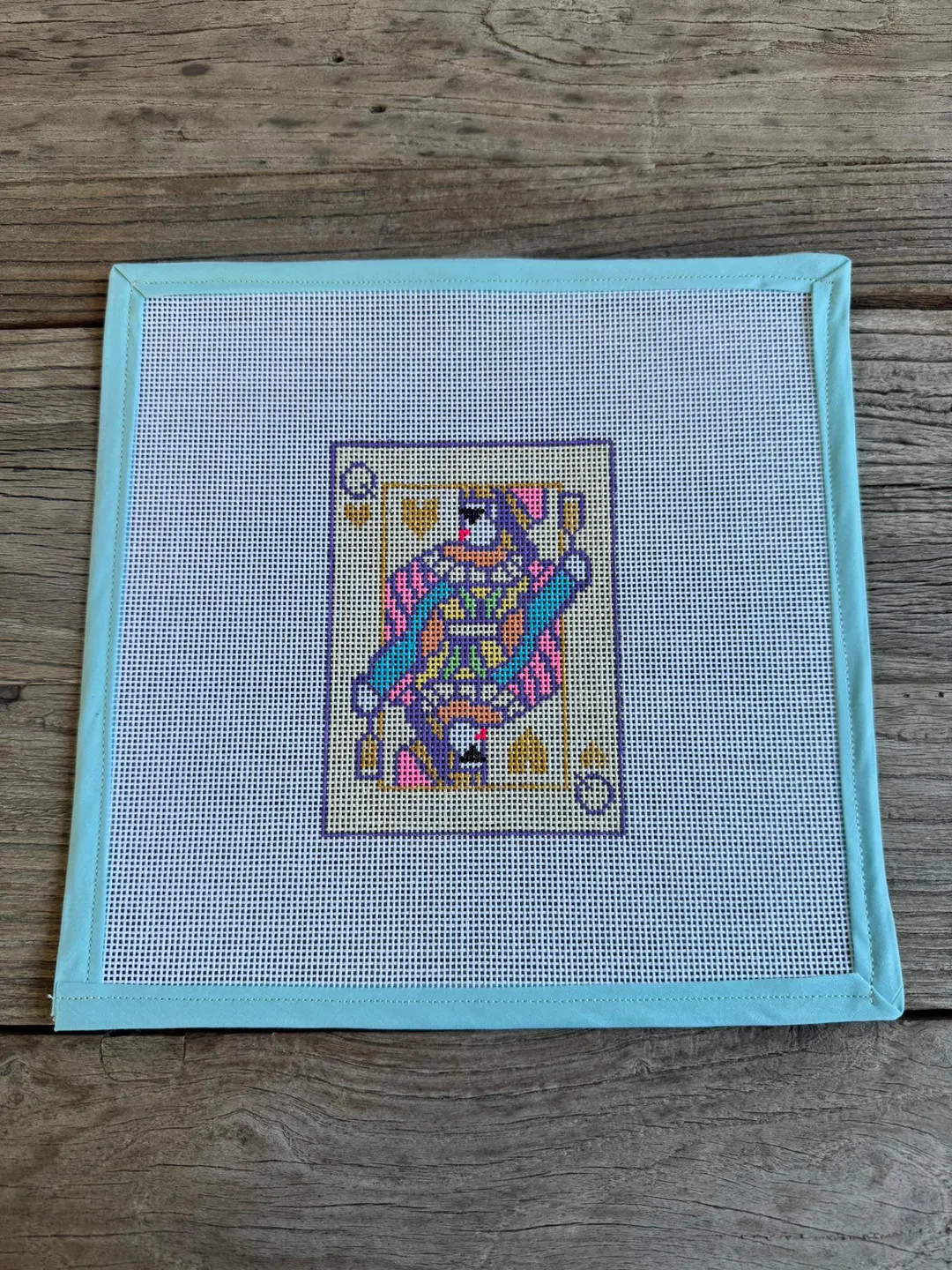 Queen of Hearts Champagne Card Hand Painted Needlepoint - Etsy | Etsy (US)