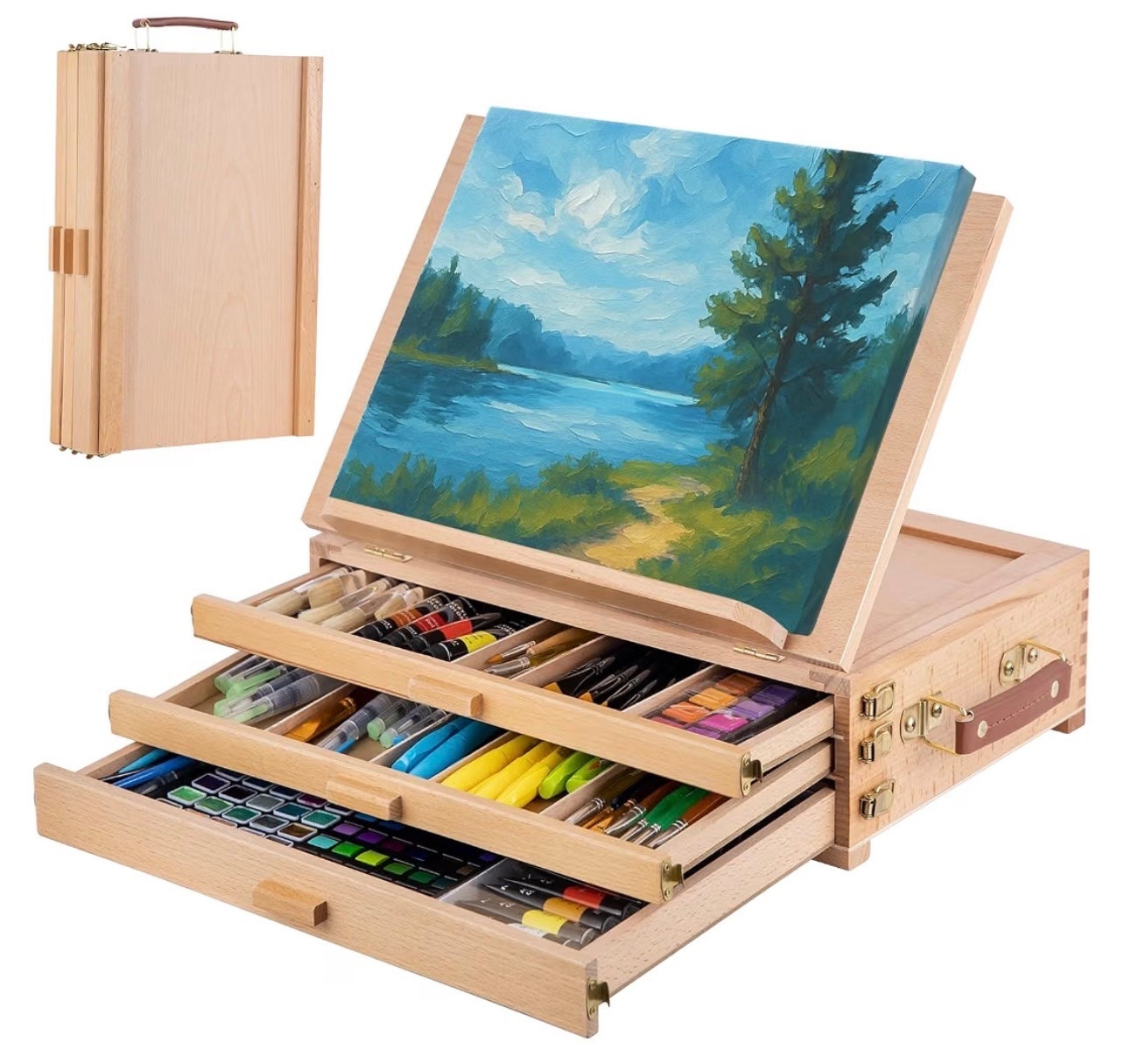 Portable Beechwood Table Easel with 3 Storage Drawers
Desktop Sketch Box Art Easel, Adjustable Tabletop Painting Stand for Teens and Adults

#LTKHome #LTKSaleAlert #LTKSeasonal