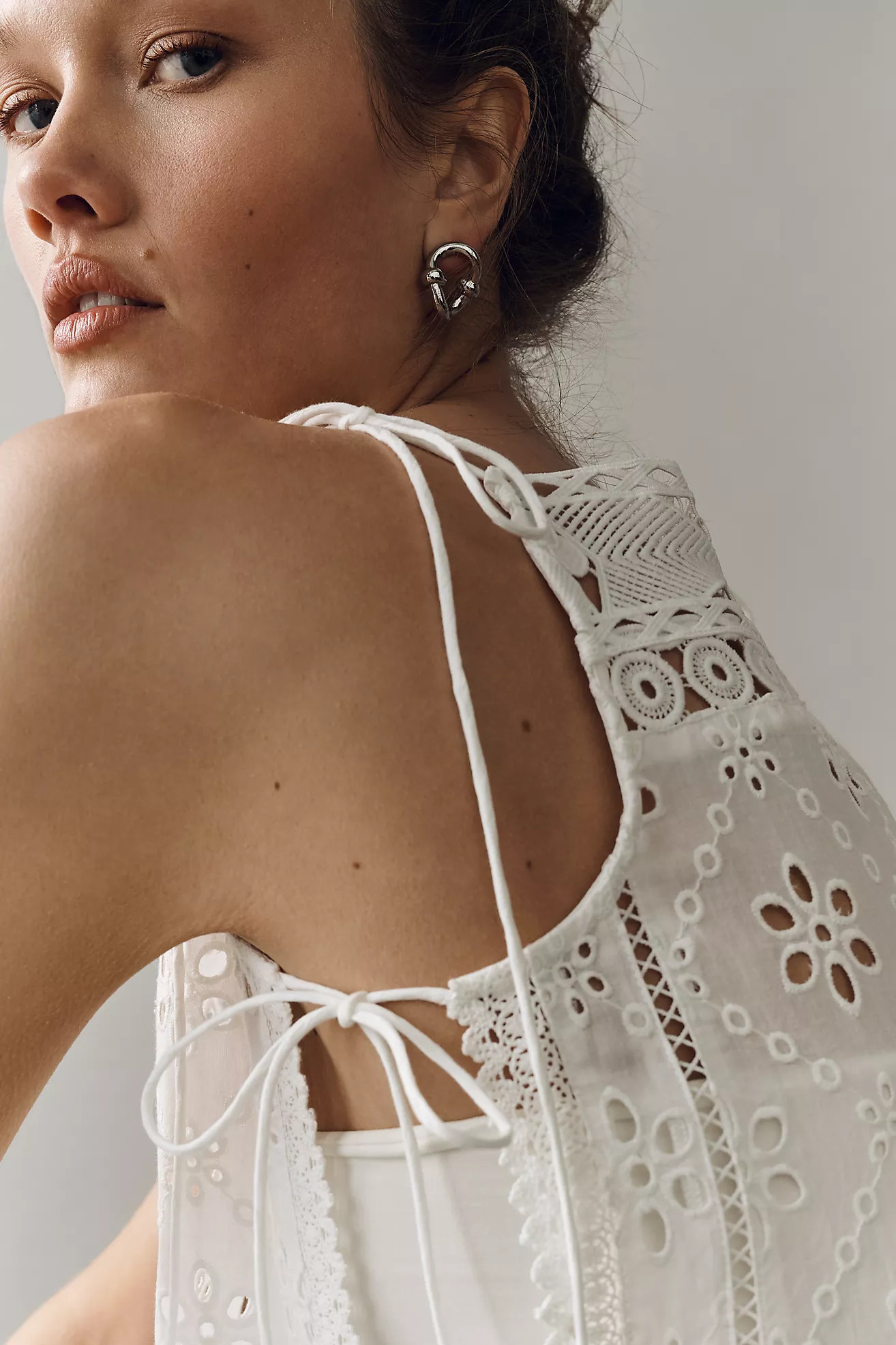 Love Wednesday Cotton Eyelet Flyaway Tunic | Anthropologie (US)