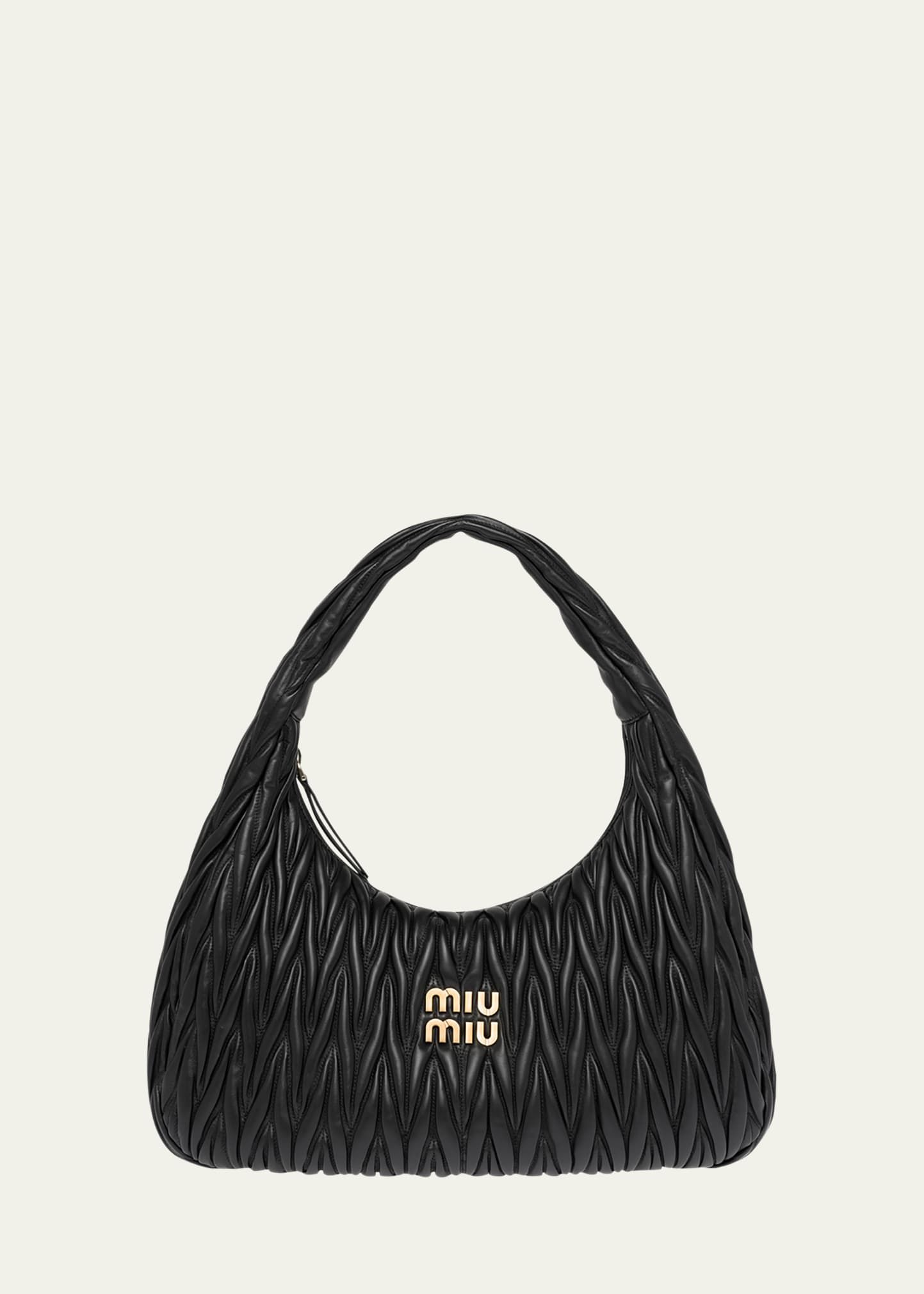 Miu Miu Large Quilted Leather Hobo Bag | Bergdorf Goodman