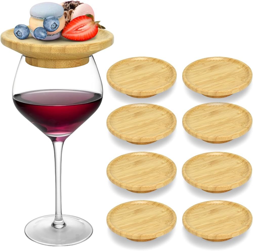 Wine Glass Charcuterie Topper - 8 Pcs Charcuterie Wine Glass Topper, Keep Bugs Out and Prevent Sp... | Amazon (US)