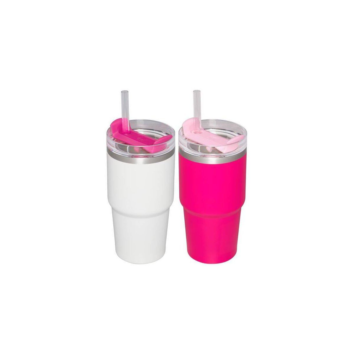 Stanley 2pk 20oz Stainless Steel H2.0 Flowstate Quencher Tumblers - Pink Vibes/White | Target