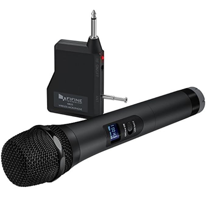 Wireless Microphone,FIFINE Handheld Dynamic Microphone Wireless mic System for Karaoke Nights and Ho | Amazon (US)