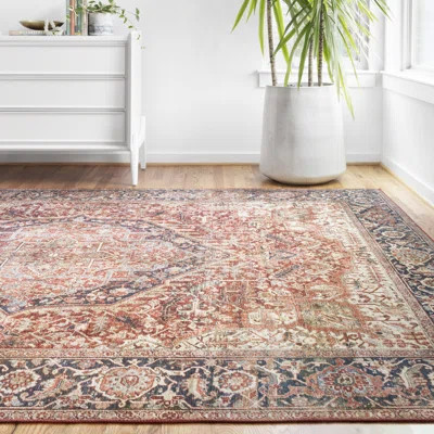 Oriental Red/Navy Area Rug Joss & Main Rug Size: Rectangle 9' x 12' | Wayfair North America