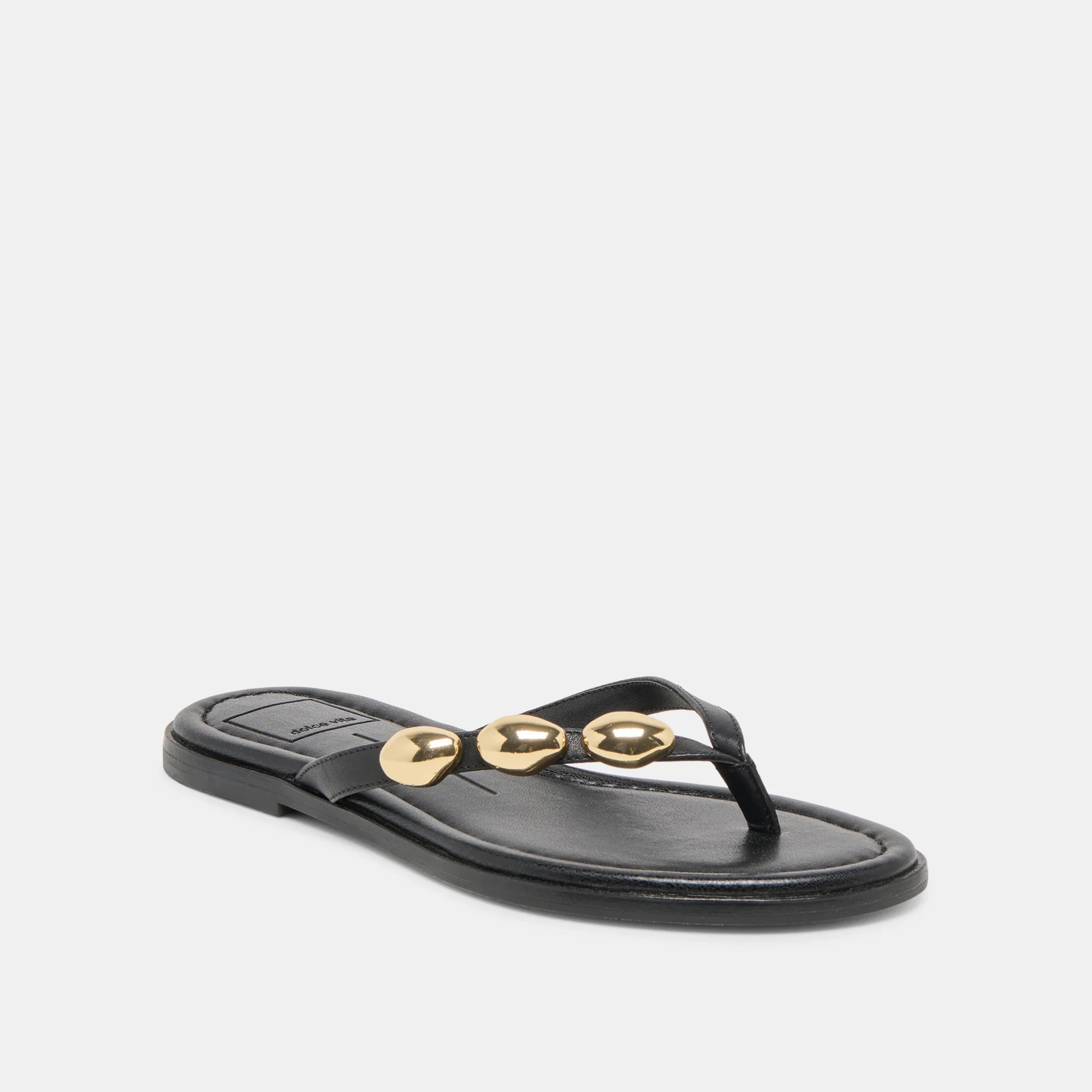 Juny Sandals Black Leather | DolceVita.com