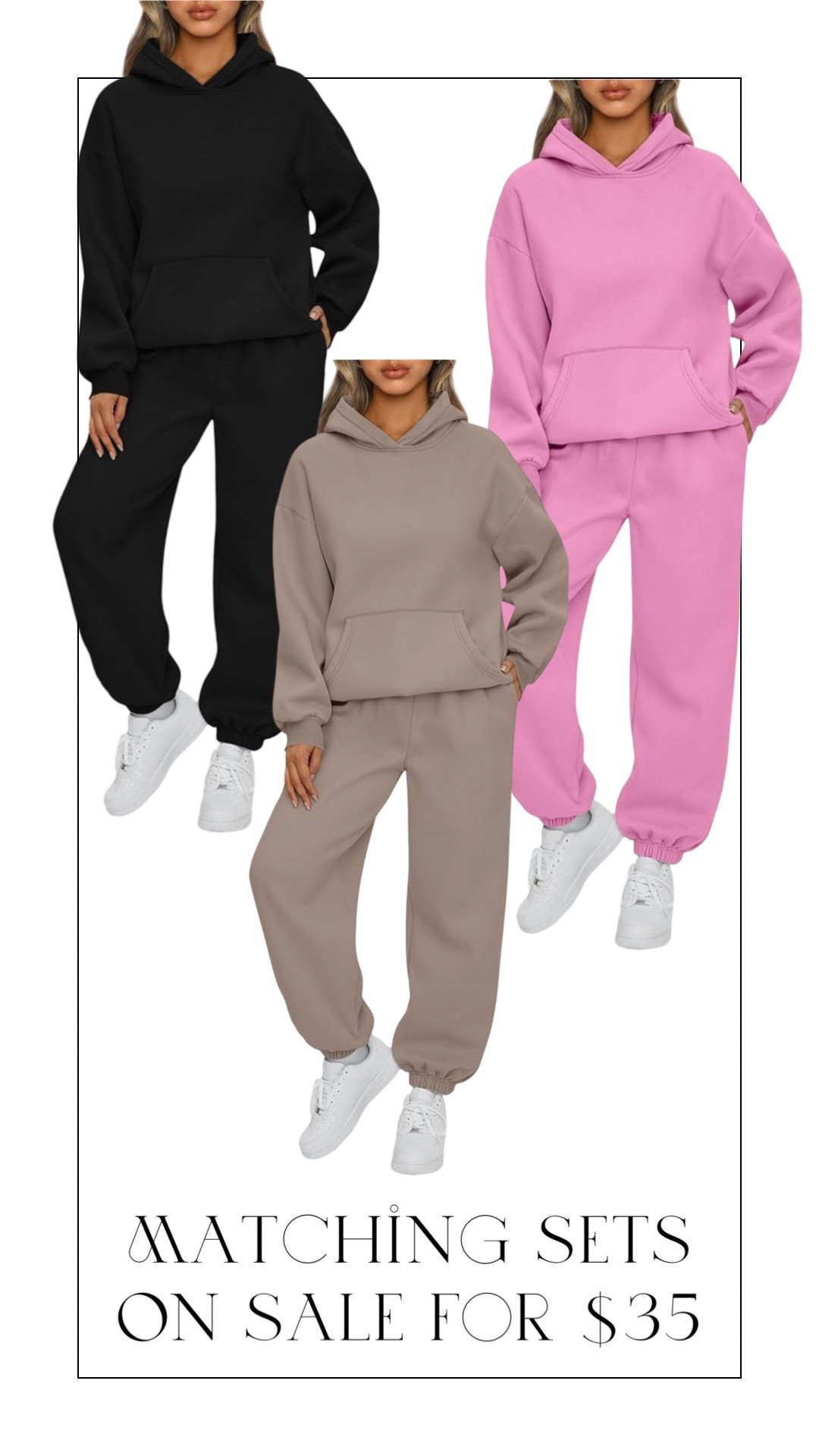 Matching sets on sale for $35! Good reviews and tons of color choices 

#LTKMidsize #LTKCyberWeek #LTKPlusSize