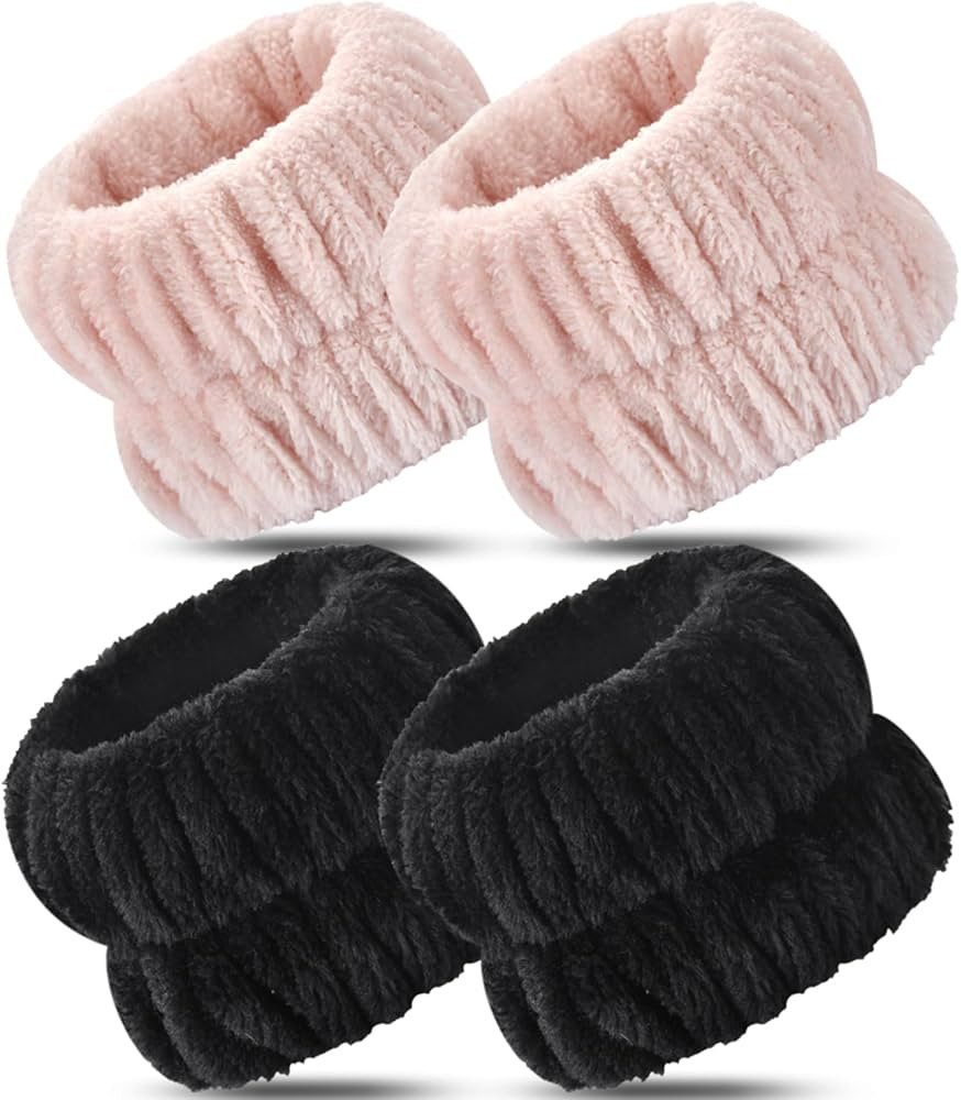 Wrist Bands for Washing Face, 4pcs Spa Face Washing Wristbands, Microfiber Arm Wrist Towels, Abso... | Amazon (US)