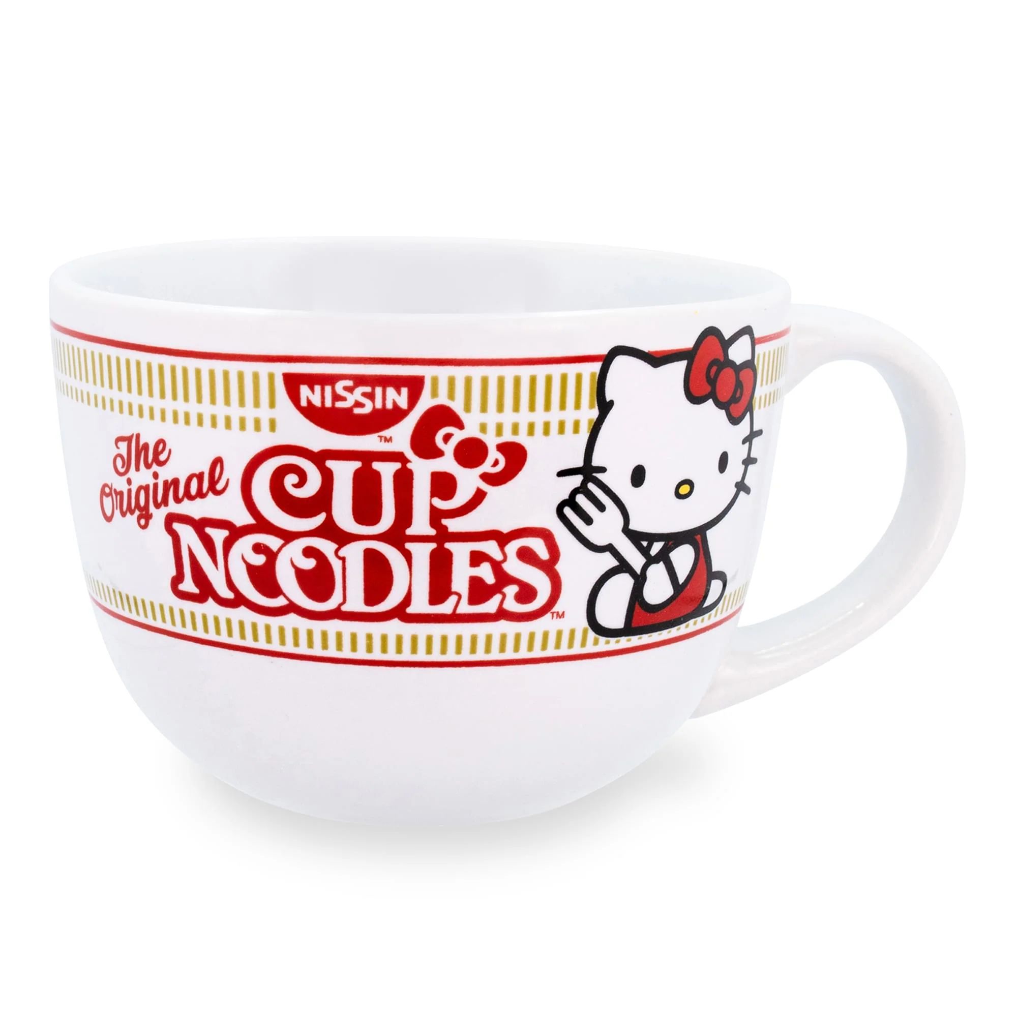 Sanrio Hello Kitty x Nissin Cup Noodles Ceramic Soup Mug | Holds 24 Ounces | Toynk