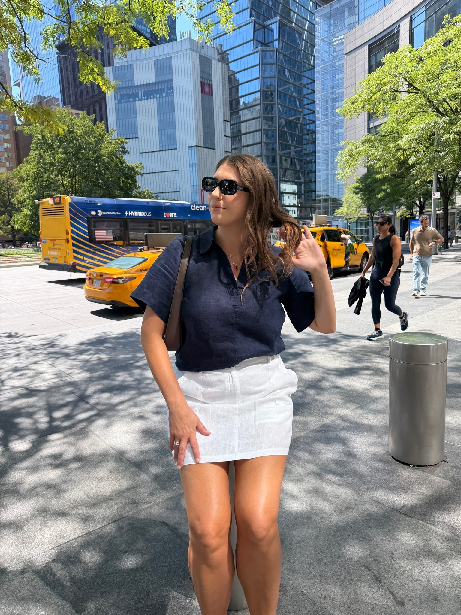 Easy summer city style 🤍 A navy linen top with a crisp white mini skirt feels classic, polished and effortless for warm days in the city.

summer outfit, navy linen top, white mini skirt, city style, summer fashion, classic outfit, elevated casual, neutral style, warm weather outfit, chic summer look

#LTKdayinmylife #LTKootd #LTKMidsize