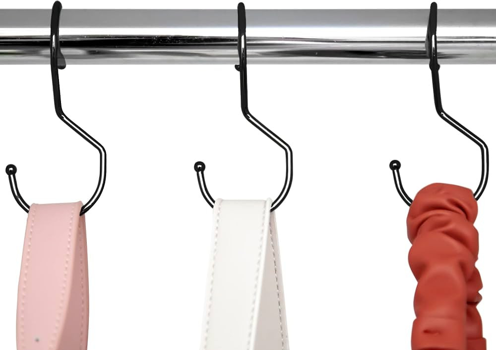 HOME DEPUTY Purse Organizer for Closet - 6 Bag Hooks - Black - Purse Hangers for Closet with Uniq... | Amazon (US)