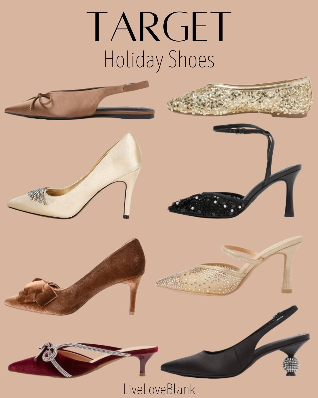 Holiday shoes from target 
Heels and flats 


#LTKHoliday #LTKWorkwear #LTKWedding