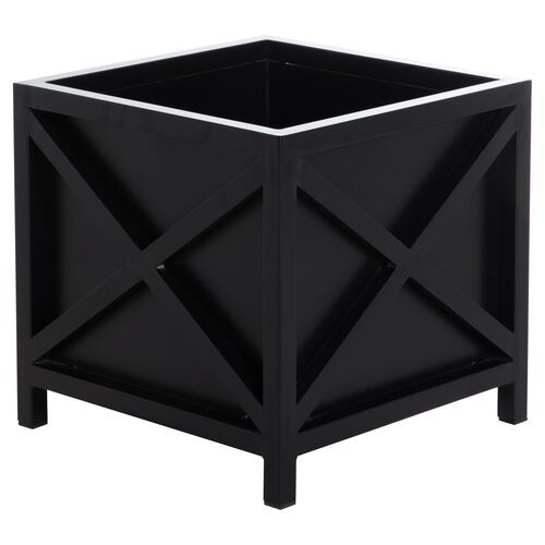 Emma Small X Planter, Black | One Kings Lane