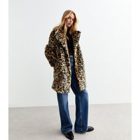 Women's Brown Leopard Print Faux Fur Coat New Look | New Look (UK)