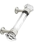 3" On Center Hexagonal Cut Crystal Handle with Solid Brass Bases in Polished Nickel | Amazon (US)
