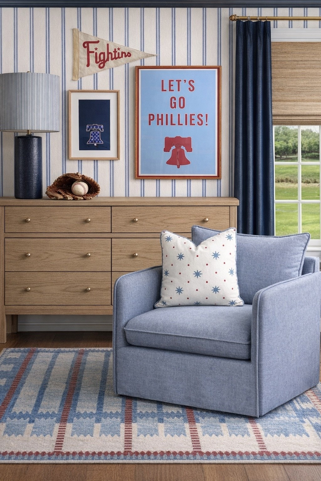 Let’s go Phillies 

#bedroom #wallpaper #dresser #chair #Sports 

#LTKHome #LTKSaleAlert #LTKKids