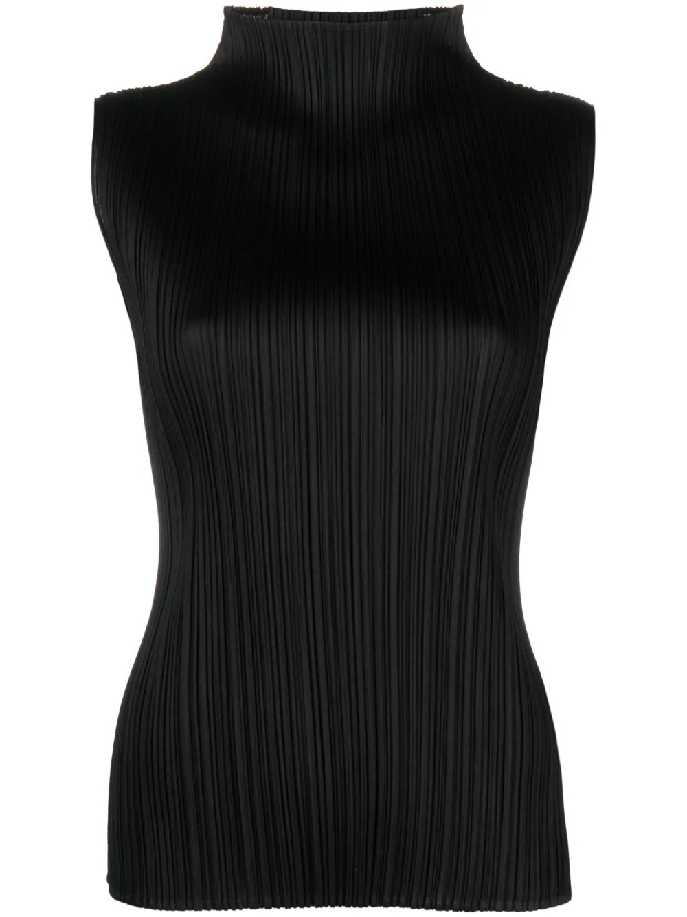 Pleats Please Issey Miyake Basics Pleated Sleeveless Top - Farfetch | Farfetch Global