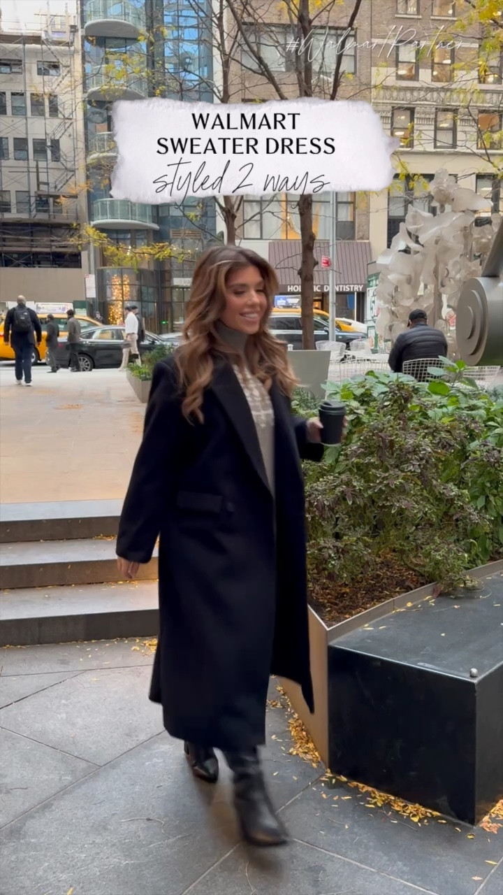 $32 Walmart Sweater Dress Styled 2 Ways ✨ this fair isle sweater dress is so flattering and comes in two colors! Perfect for the Holiday season ❄️ also comes in a sweater and cardigan version. Wearing a size small. The Walmart coat is very oversized so, I sized down to an XS. Rounding out the look with my Walmart boots (these are my favorite!!) fits true to size 👢 

Madison Payne Walmart, Walmart fashion, Walmart winter fashion 

#LTKtravel #LTKSeasonal #LTKHoliday