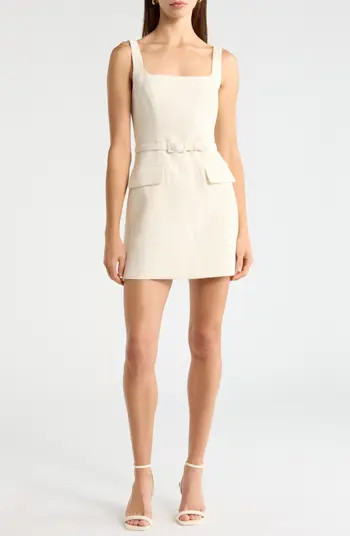 Adelyn Belted Tweed Minidress | Nordstrom