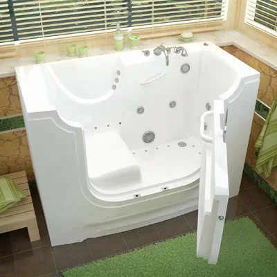HandiTub 60" x 30" Walk in Air/Whirlpool Bathtub | Wayfair North America