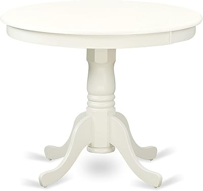 East West Furniture ANT-LWH-TP Amazing Dinner Table - Linen White Table Top Surface and Linen Whi... | Amazon (US)