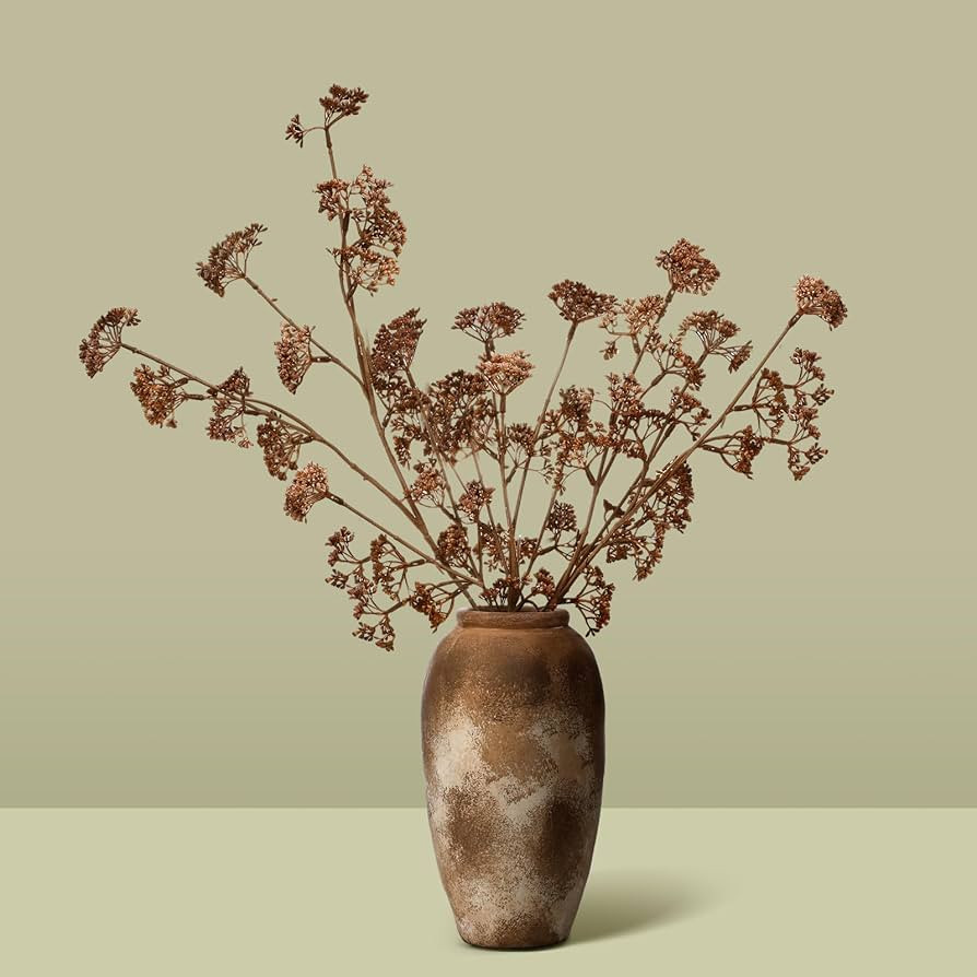 6 Pcs Fall Eucalyptus Seed Artificial Fall Branches Faux Autumn Berry Spray Dusty Plum Stem Faux ... | Amazon (US)