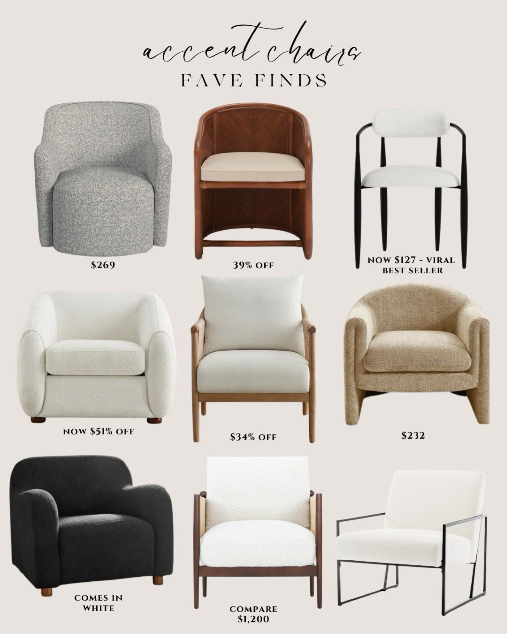 Modern accent chair white. Transitional accent chair dark color

#LTKHome #LTKSaleAlert