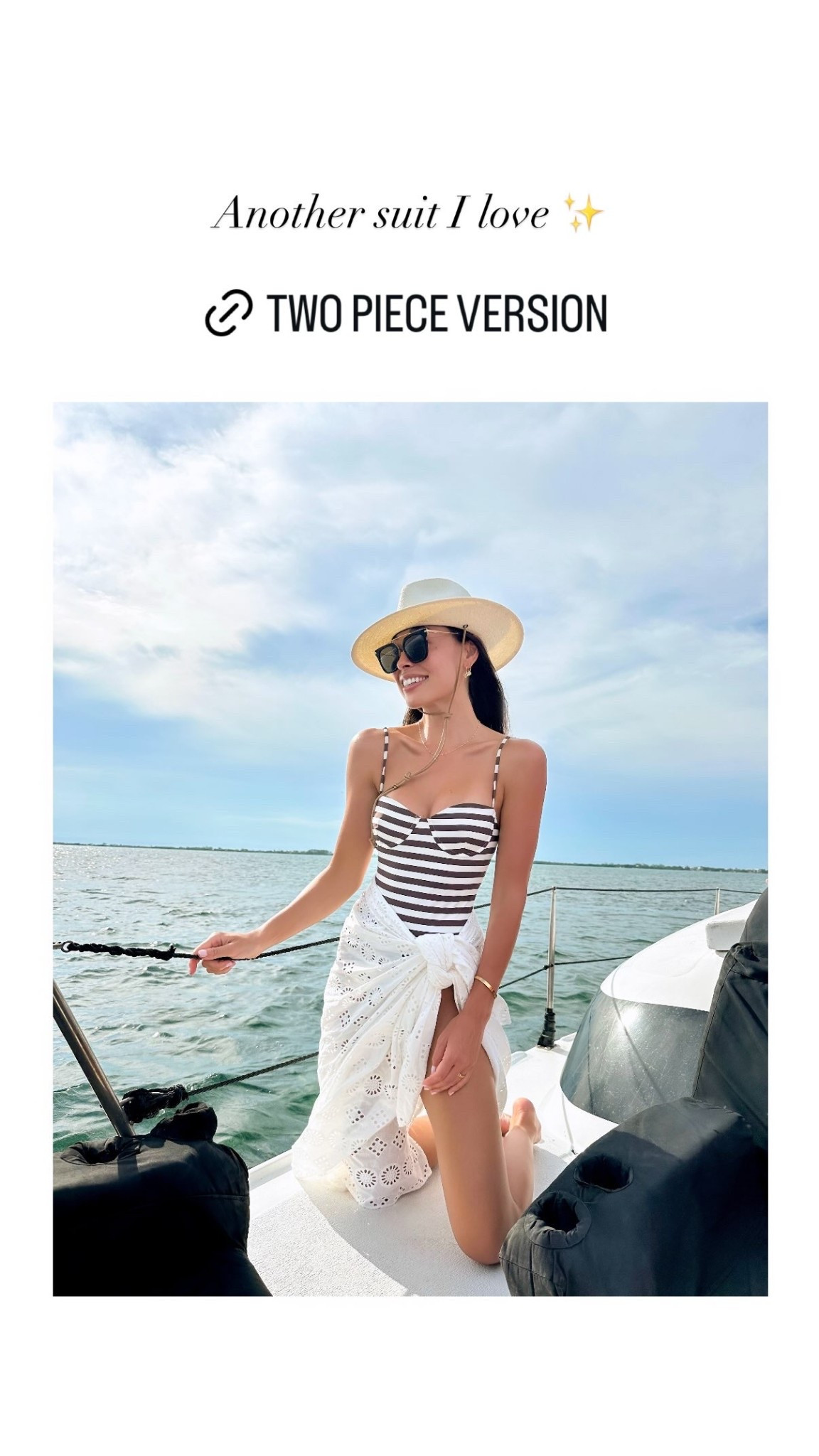 Stripe swimsuit.

#LTKTravel #LTKSwim